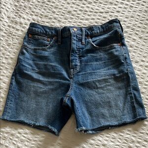 Madewell High Rise Mid-Length Denim Shorts